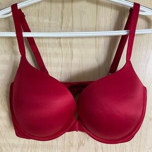 Victoria’s Secret Very Sexy Push Up Bra Front Closure Cherry Red Corset 36DD